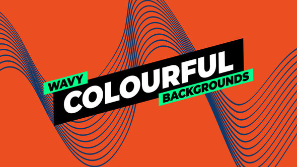 Wavy Colourful Backgrounds Elements template preview
