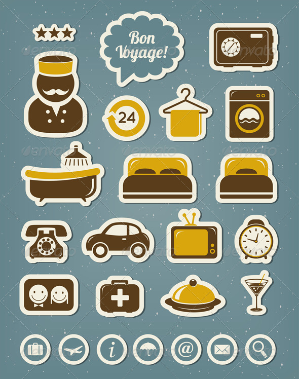 Hotel Icons - Travel Conceptual
