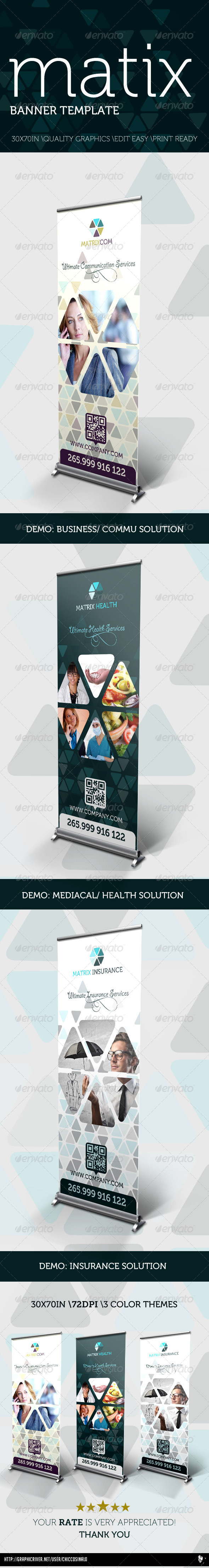 Matrix Banner Template - Signage Print Templates