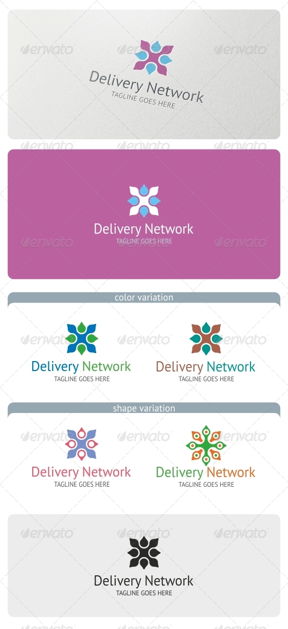 Delivery Network Logo Template - Logo Templates