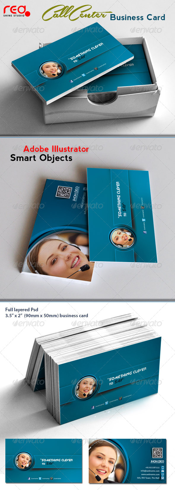 Customer Support Business Card - Industry Specific Business Cards