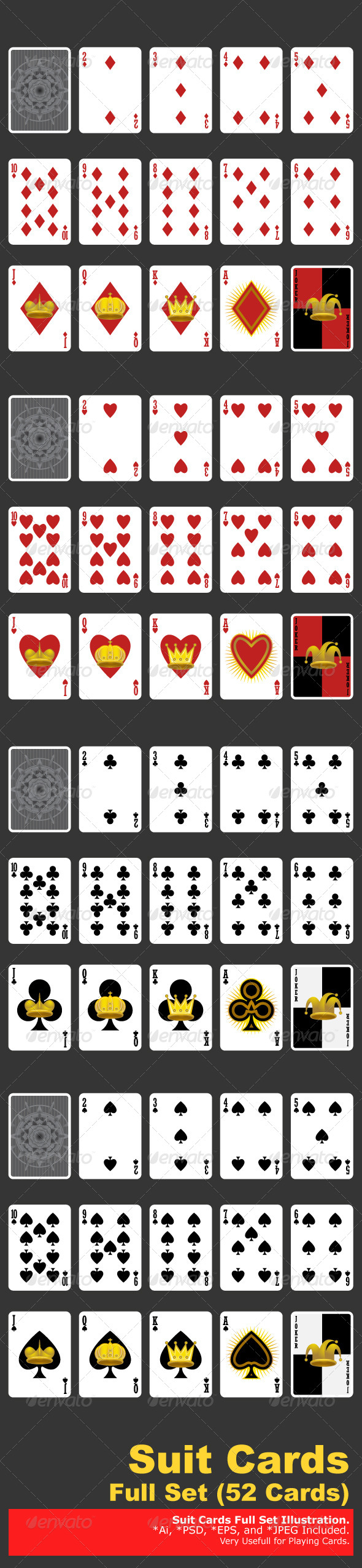 Suit Playing Cards - Sports/Activity Conceptual