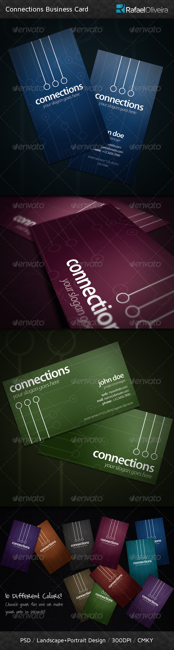 Connections Business Card - Corporate Business Cards