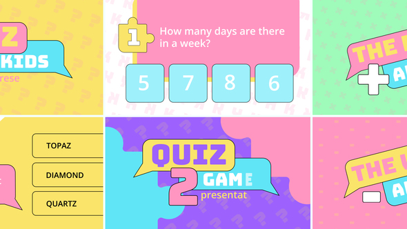 Education kids quiz Openers template preview