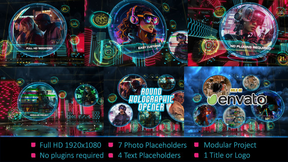 Round Holographic Opener Openers template preview