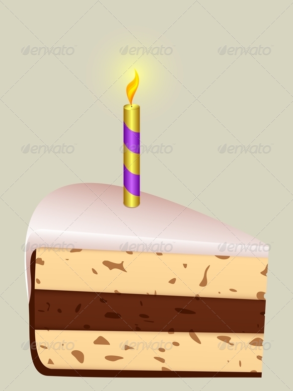 Festive Piece of Cake - Food Objects