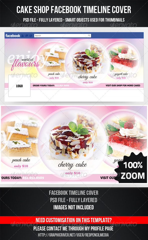 Cake Shop Facebook Timeline Cover - Facebook Timeline Covers Social Media