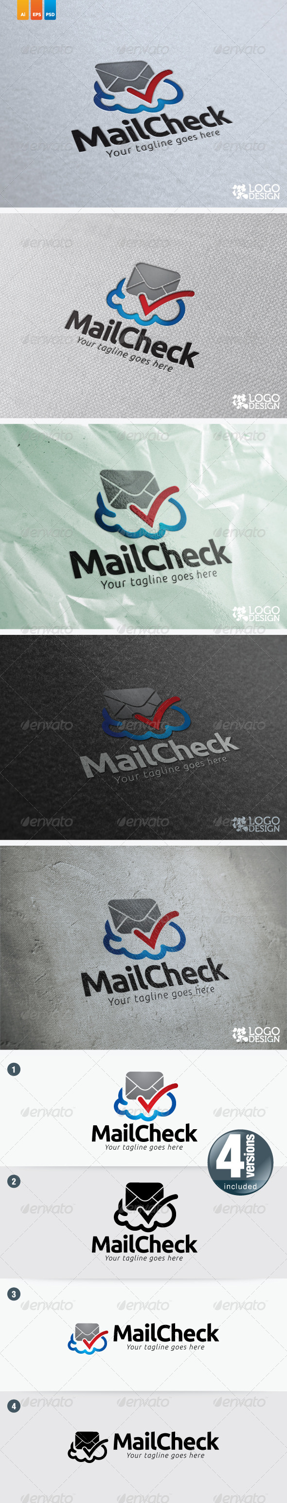 Mail Check - Symbols Logo Templates