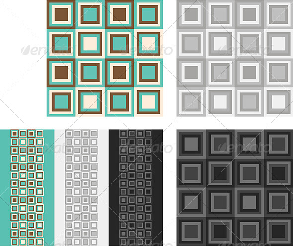 Fashion Pattern with Squares - Patterns Decorative
