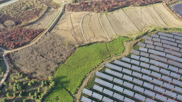 Solar power station in montain alt