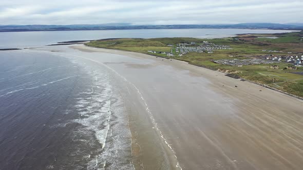 Flying Above Rossnowlagh Beach in County Donegal Ireland alt