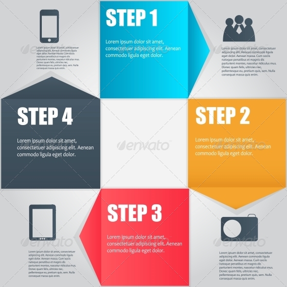 Infographic Business Template Vector Illustration - Web Technology