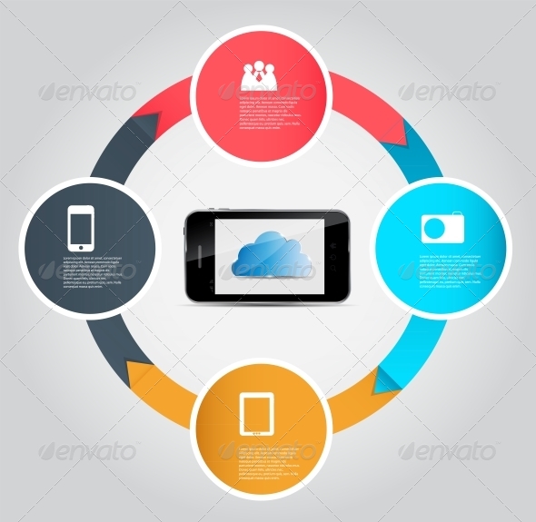 Infographic Business Template Vector Illustration - Web Technology