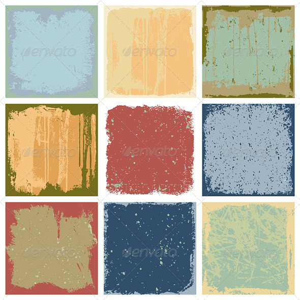 Grunge Square Backgrounds Vector - Backgrounds Decorative