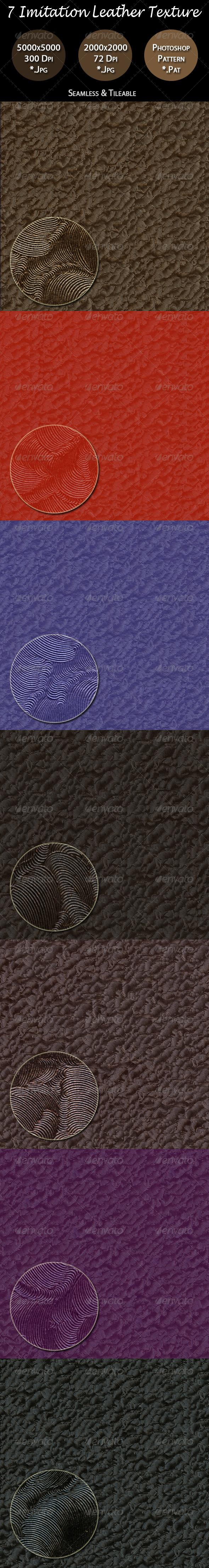 7 Imitation Leather Texture Pack - Fabric Textures