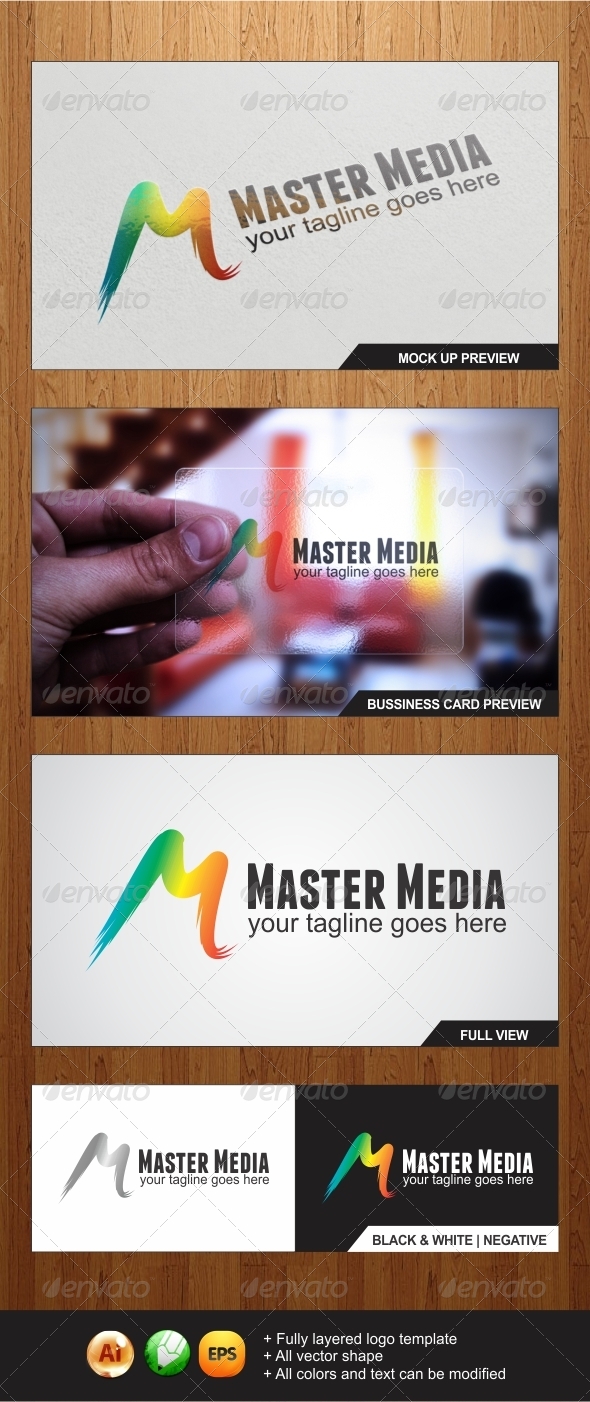 Master Media logo - Letters Logo Templates