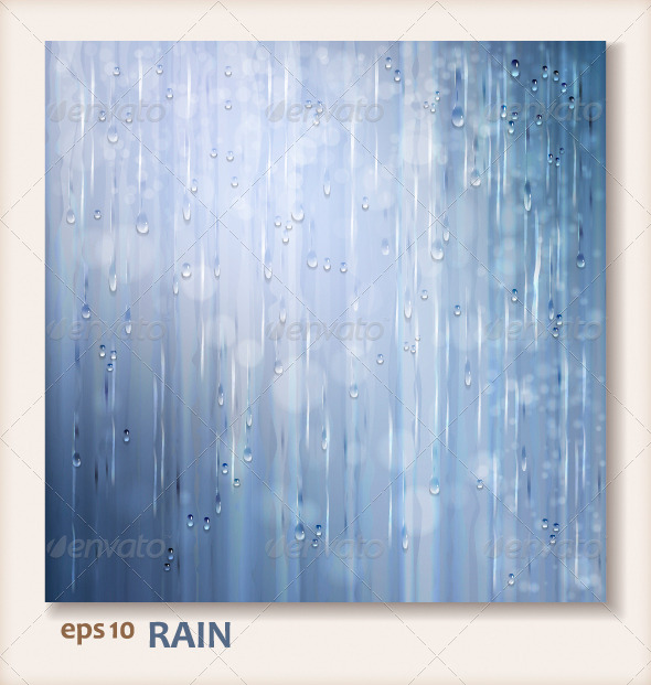 Grey Shiny Rain. Abstract Water Background Design - Abstract Conceptual