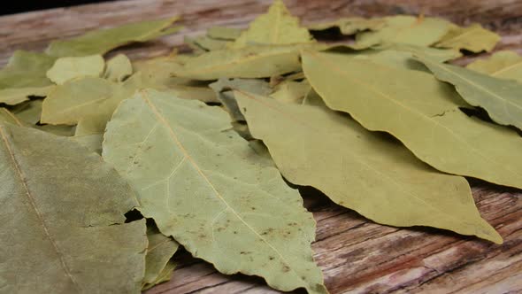 Dried bay leaves texture