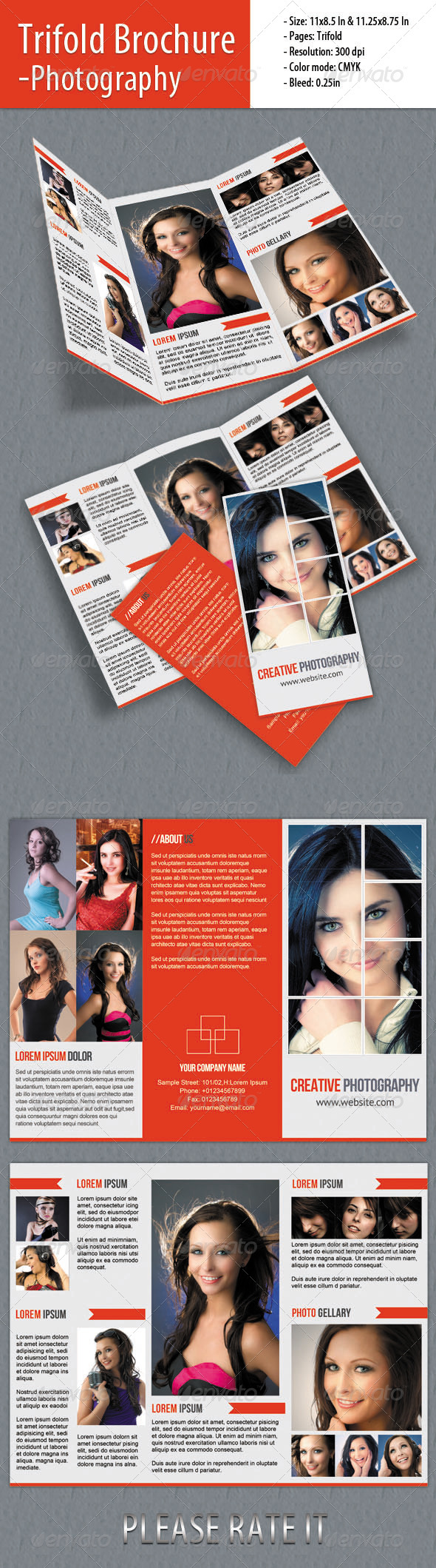 Trifold Brochure -Photography - Portfolio Brochures