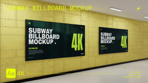 Subway Billboard Mockup Product Promo template preview