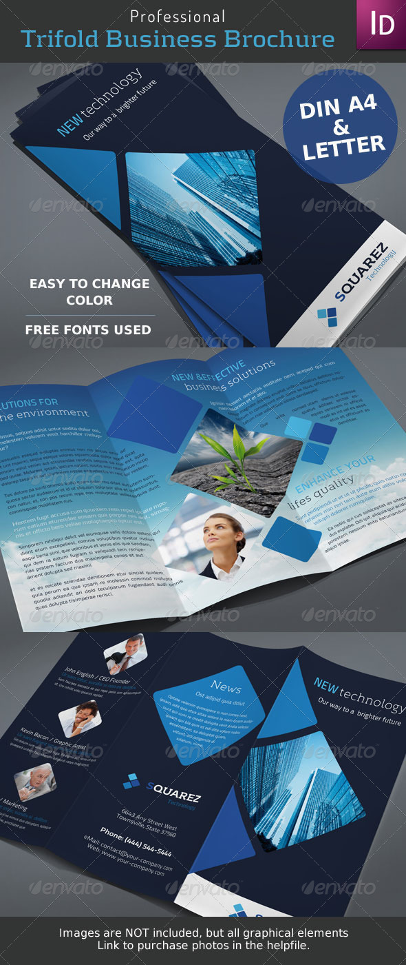 Business Trifold Brochure - Corporate Brochures