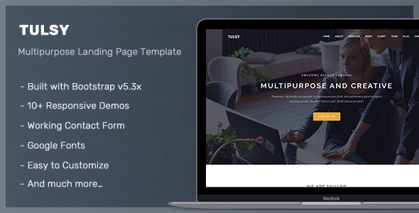 Tulsy - Multipurpose Landing Page Template