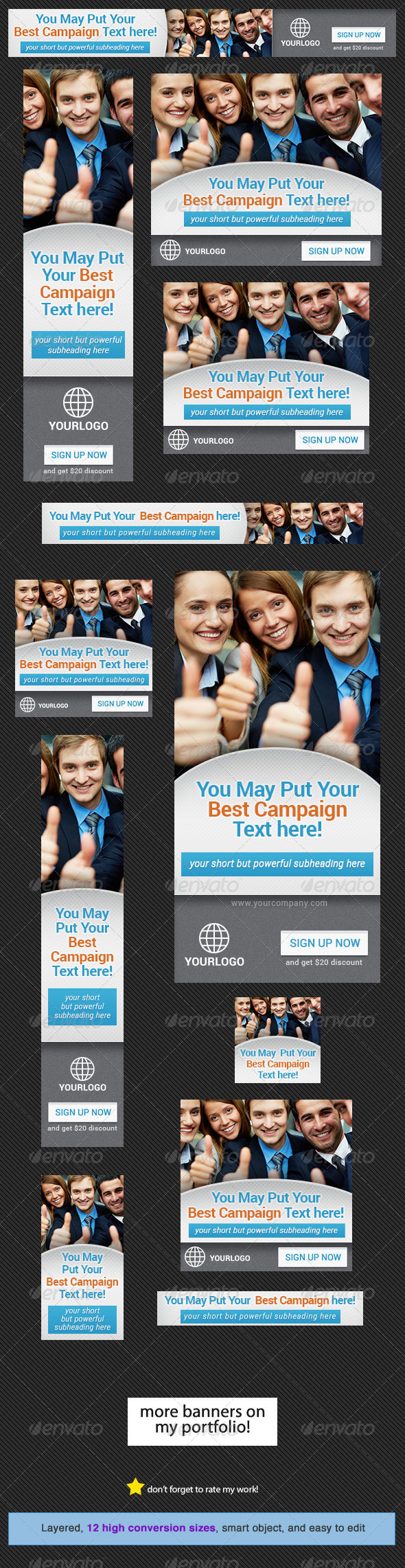 Corporate Banner Design Template 9 - Banners & Ads Web Elements