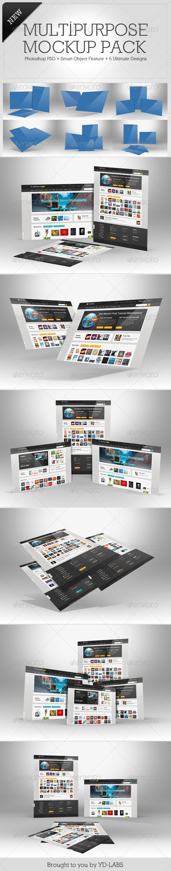 Multipurpose Mockup Pack 4 - Miscellaneous Displays