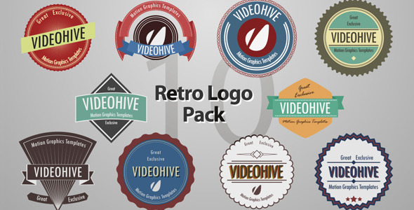 10 Retro Logos - VideoHive 4442986