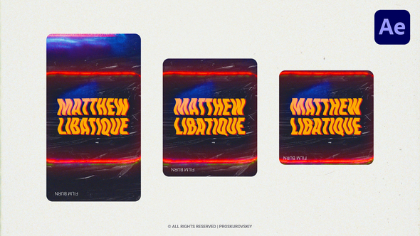 Vertical Neon Film Logo Logo Stings template preview