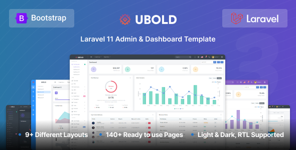 Ubold - Laravel 11 Admin & Dashboard Template