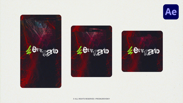 Vertical Glitch Noise Logo Logo Stings template preview