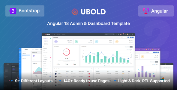 UBold - Angular 18 Admin & Dashboard Template