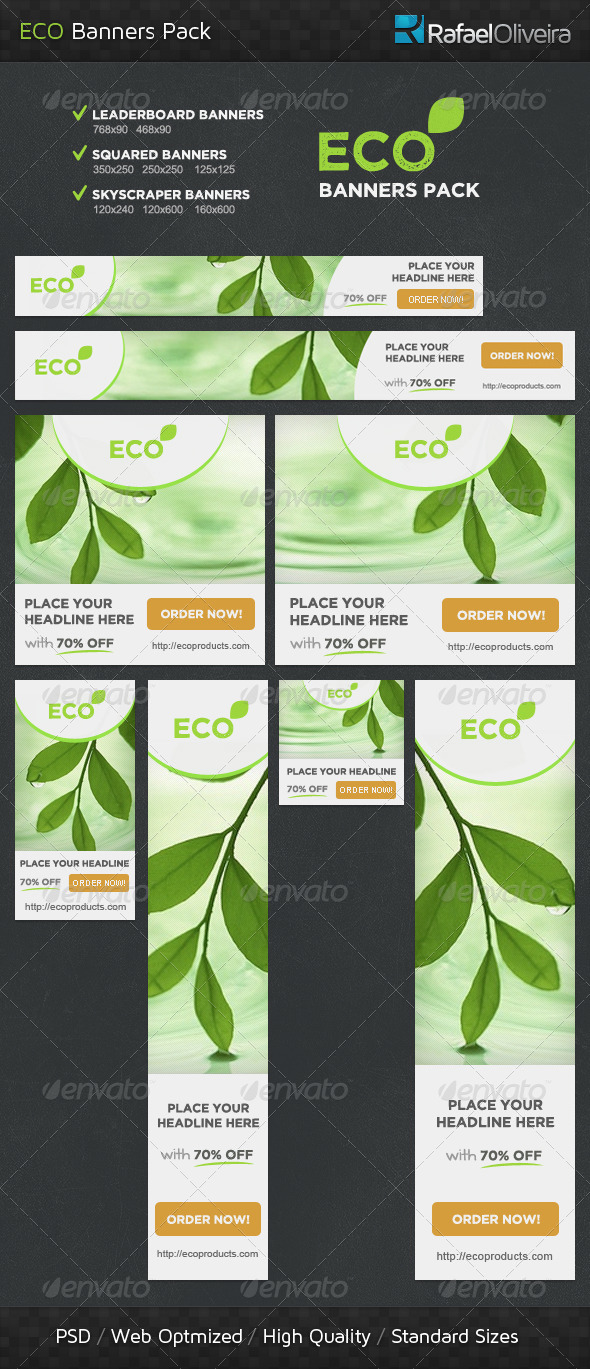Eco Banners Pack - Banners & Ads Web Elements