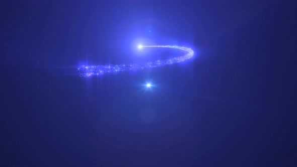 Blue Classic Trails Space Motion Loop Background