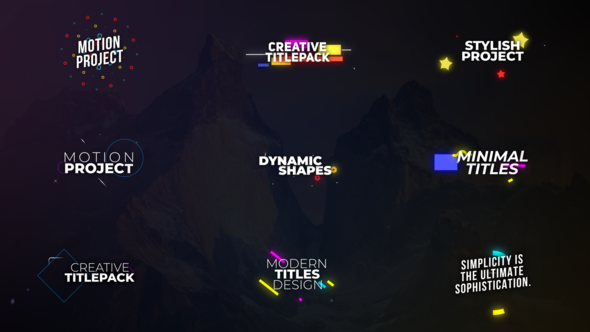 Dynamic Shapes Titles Titles template preview