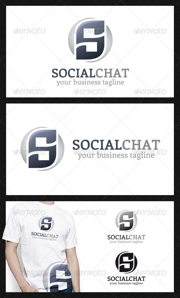 Social Quotes Chat Logo Template - Letters Logo Templates
