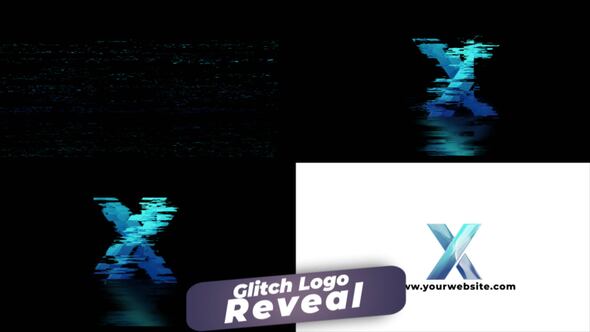 Glitch Logo Reveal Logo Stings template preview