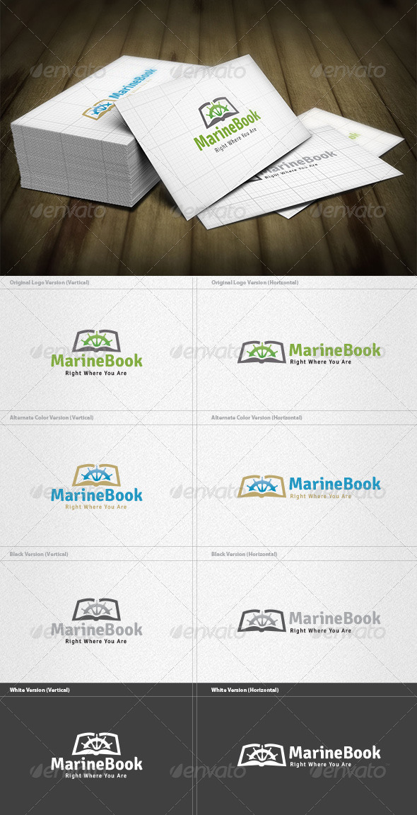 Marine Book Logo - Objects Logo Templates