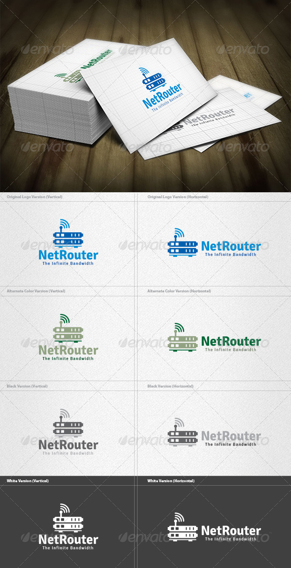 Network Router Logo - Objects Logo Templates