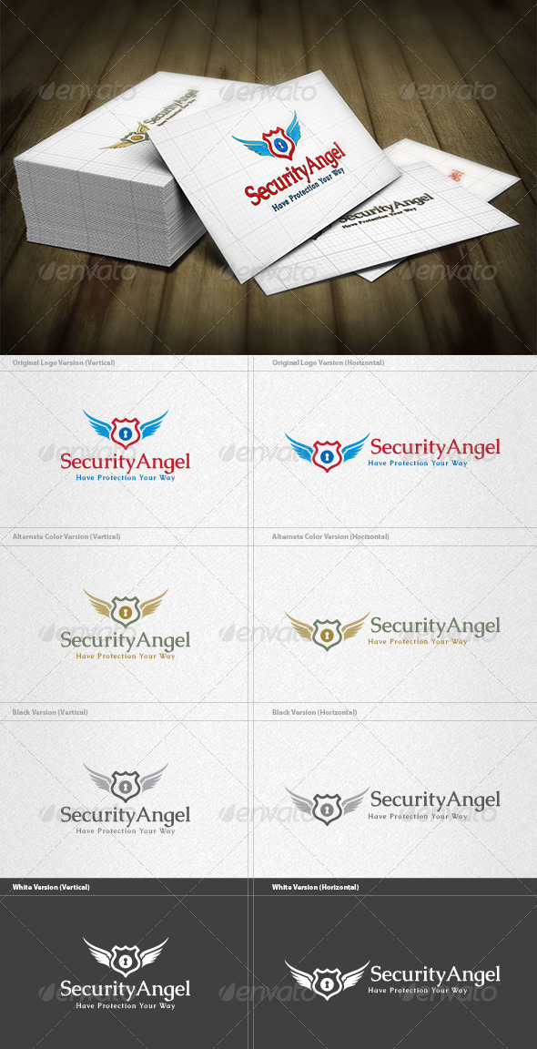 Security Angel Logo - Crests Logo Templates