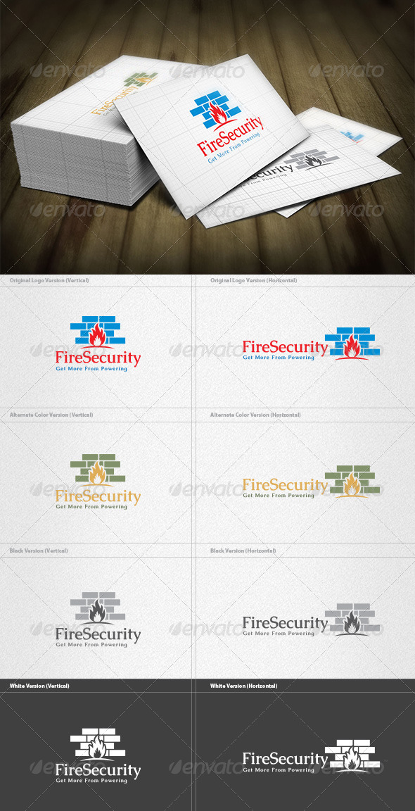 Fire Wall Logo - Symbols Logo Templates