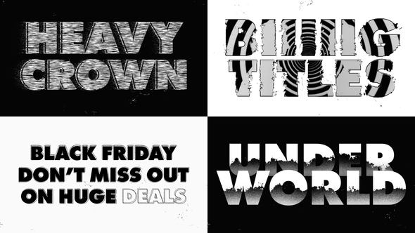 Glitch Text Animation Titles template preview