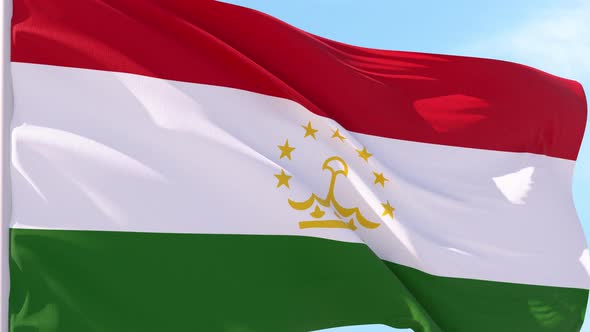 Tajikistan Flag Looping Background