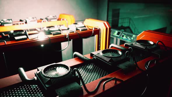 Cryptocurrency Mining Farm Using Computer Graphic Cards alt