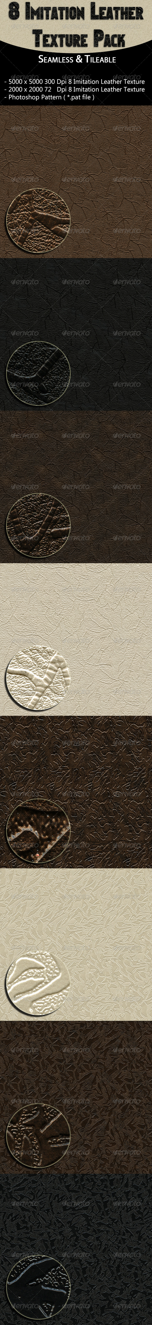 8 Imitation Leather Texture Pack - Fabric Textures