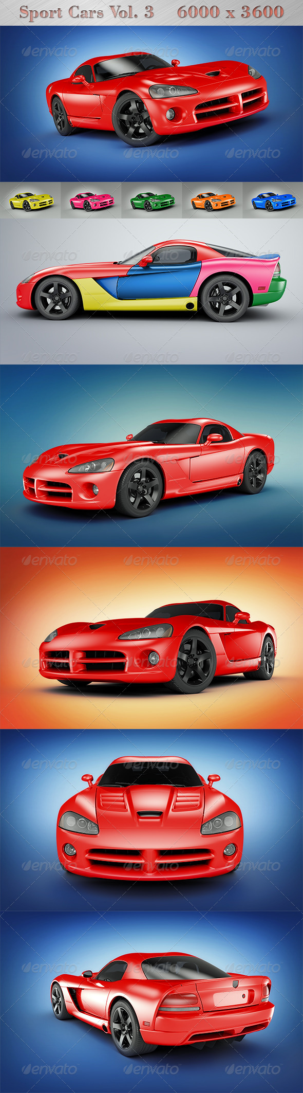 Sport Cars Vol.3 - Objects 3D Renders