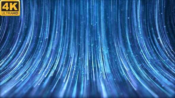 Blue Particles Streaks Flow