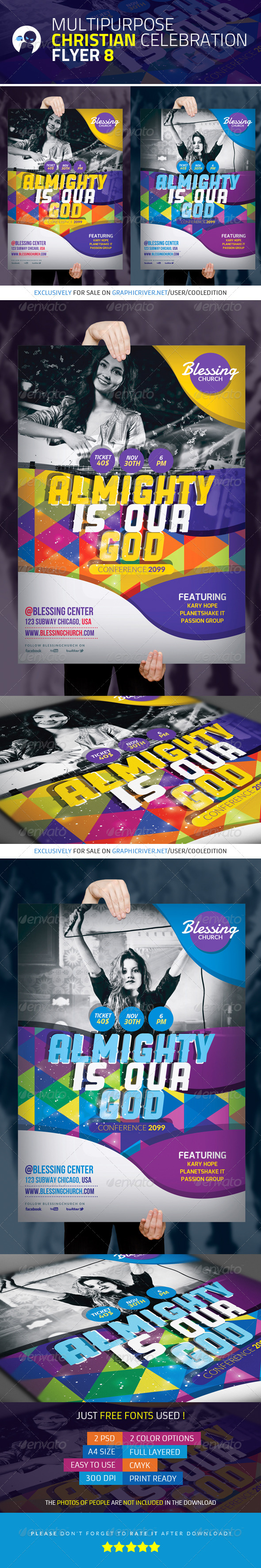Multipurpose Christian Celebration Flyer 8 - Church Flyers