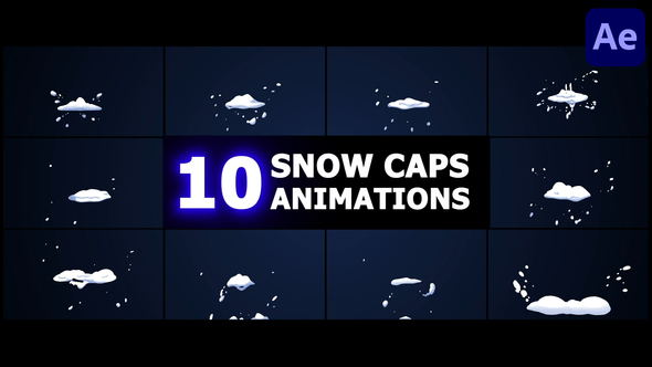 Snow Caps Animations | After Effects Elements template preview